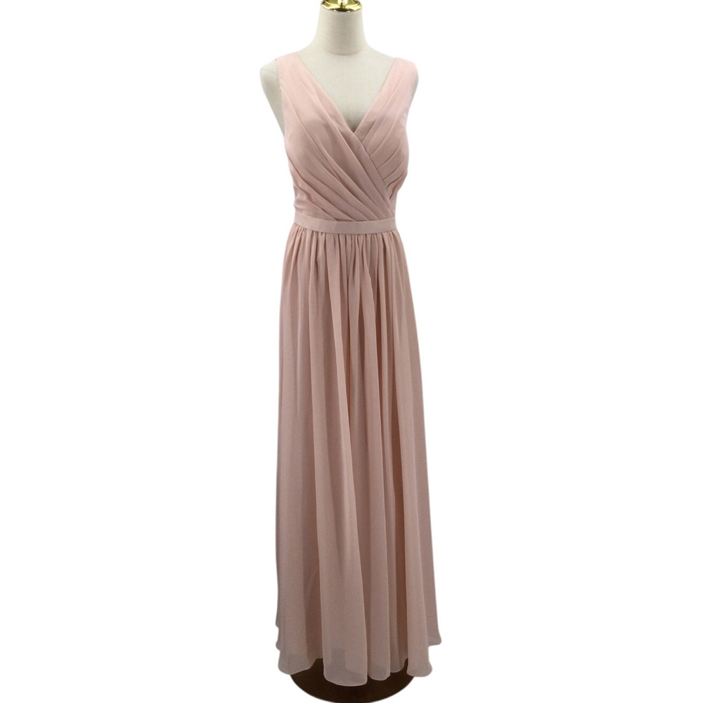 AW BRIDAL sz 8 M pink blush Gwyneth formal bridesmaid party maxi dress NEW b28